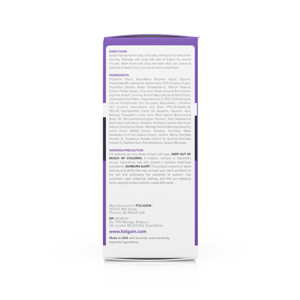 FOLIGAIN Triple Action Complete Formula For Thinning Hair For Women with 10% Trioxidil - FOLIGAIN EUROPE