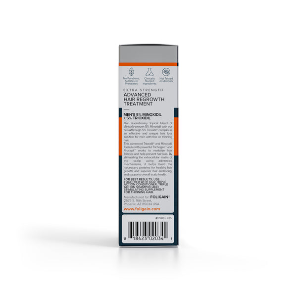 FOLIGAIN Geavanceerde haargroei voor mannen Minoxidil 5% + Trioxidil 5%