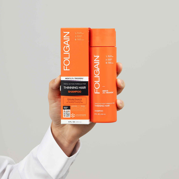 FOLIGAIN Triple Action Shampoo For Thinning Hair For Men with 2% Trioxidil - FOLIGAIN EUROPE