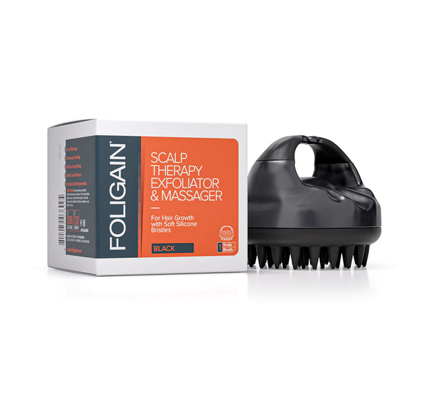 FOLIGAIN Hoofdhuidtherapie Exfoliator & Massager in Zwart