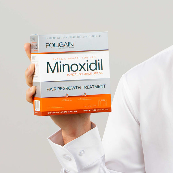 FOLIGAIN Minoxidil 5% haargroeibehandeling voor mannen, voorraad van 12 maanden